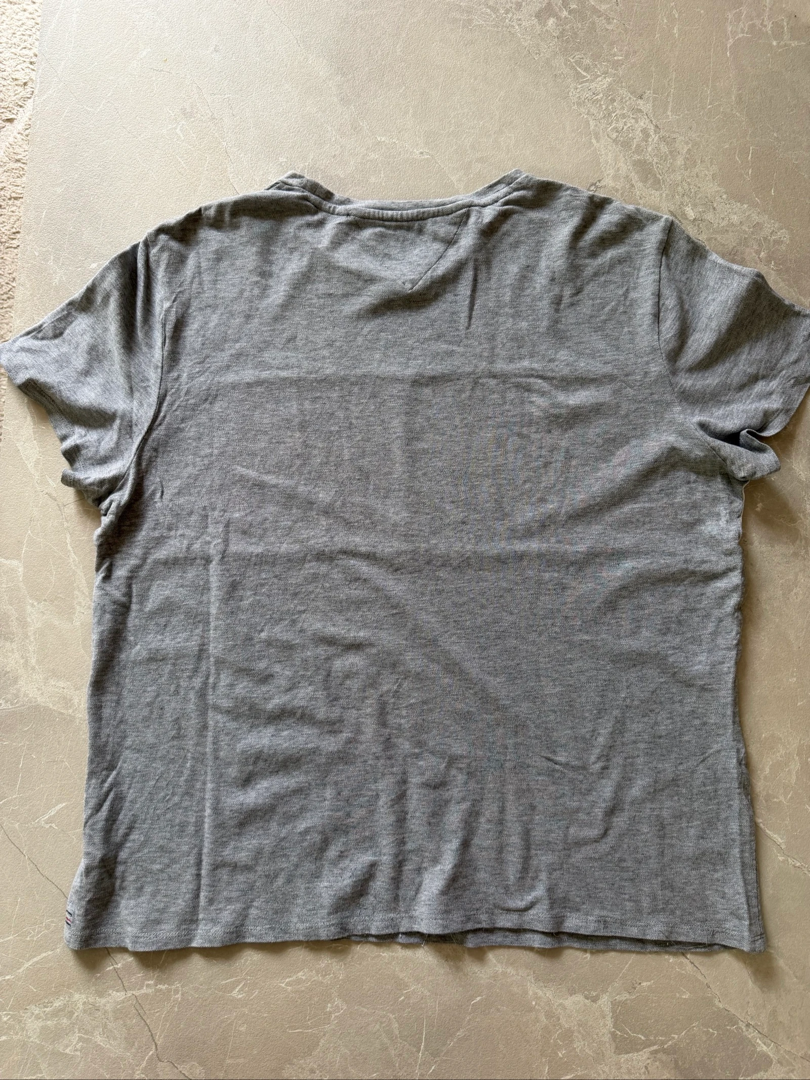 Tommy Hilfiger grijs colorblock logo vlag T-shirt - Maat L – photo 4